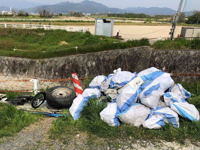 20190421愛宕谷川で回収したゴミ